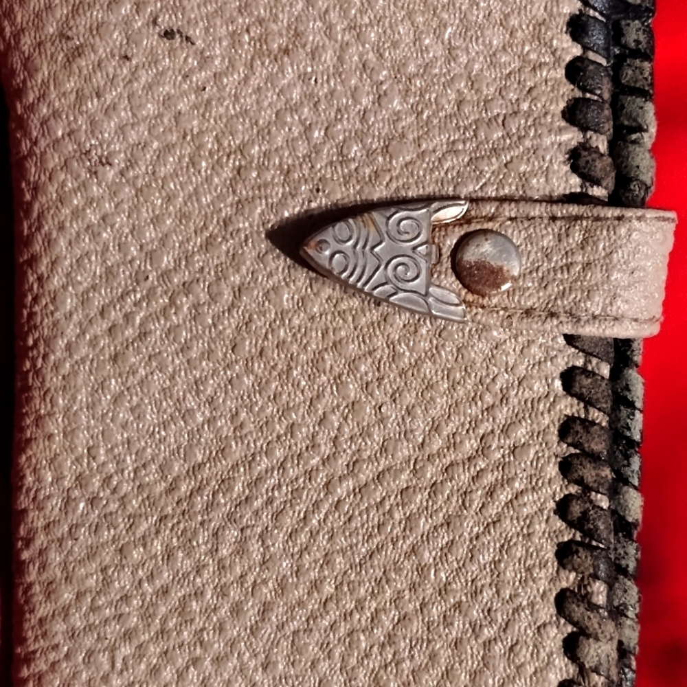 Vintage tan, hand sewn, wallet